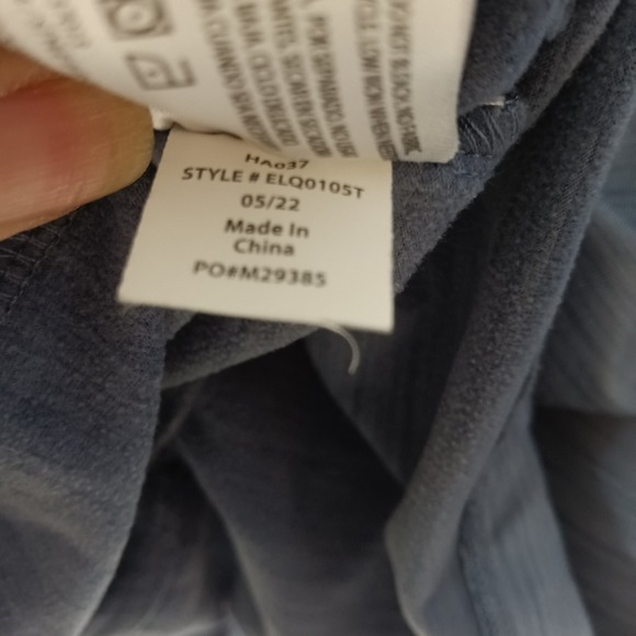 Eddie Bauer Womens Blue Gray Kangaroo Pocket QTR Zip Pullover - Large - Picture 8 of 16